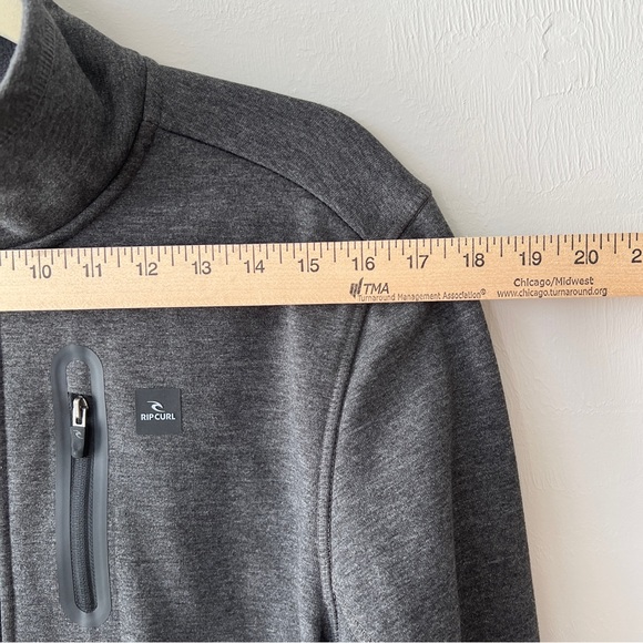 Rip Curl Anti Series Jacket Men's Small Gray Wind & Rain Repellent Full Zip Coat - Picture 6 of 12